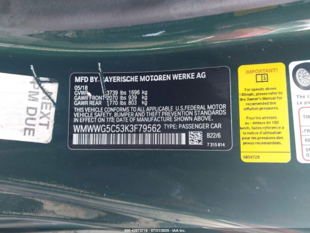 2019 MINI CONVERTIBLE WMWWG5C53K3F79562 Photo 8