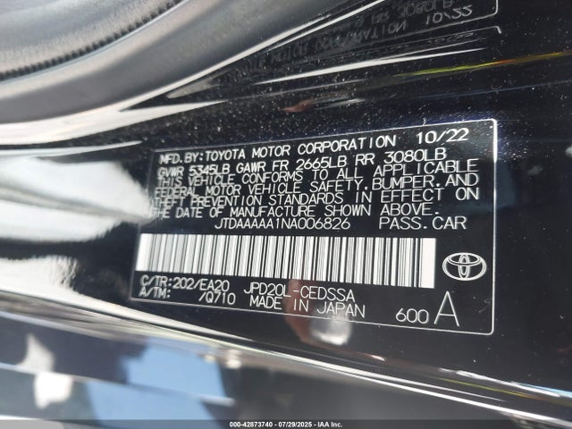 Toyota 3km 2022 JTDAAAAA1NA006826 Image 9