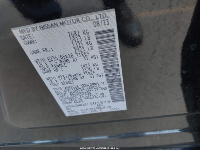 5N1AL0MN1EC505578 Infiniti QX60