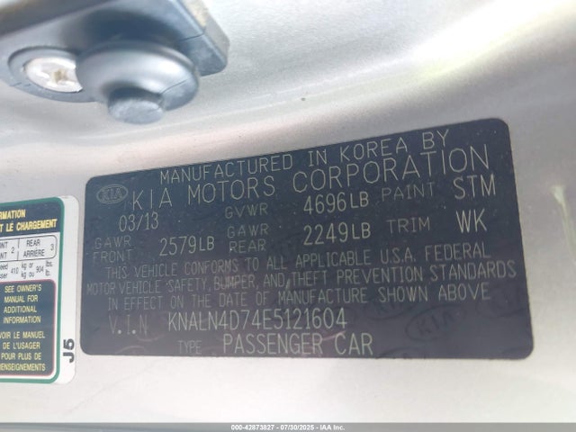 KNALN4D74E5121604 KIA v6 gdi lambda ii
