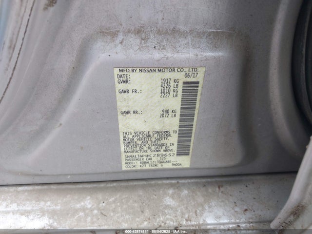 1N4AL3AP4HC289652 Nissan Altima