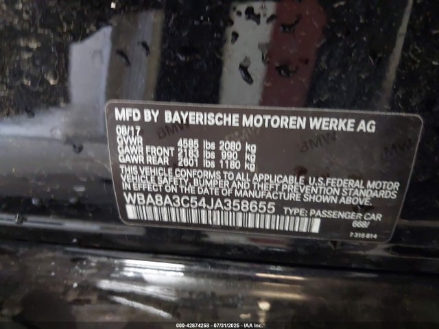 BMW 320i 2018 WBA8A3C54JA358655 Image 9