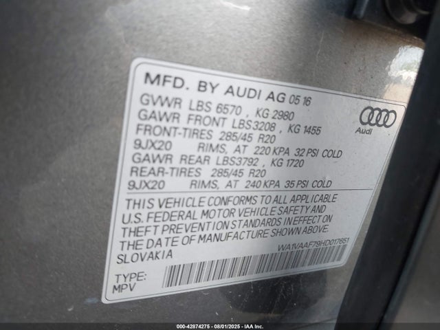 2017 AUDI Q7 WA1VAAF79HD017651 Photo 8