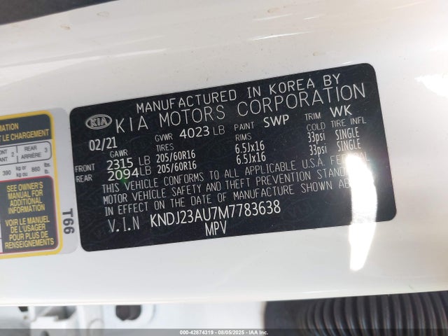 KNDJ23AU7M7783638 KIA mpi nu