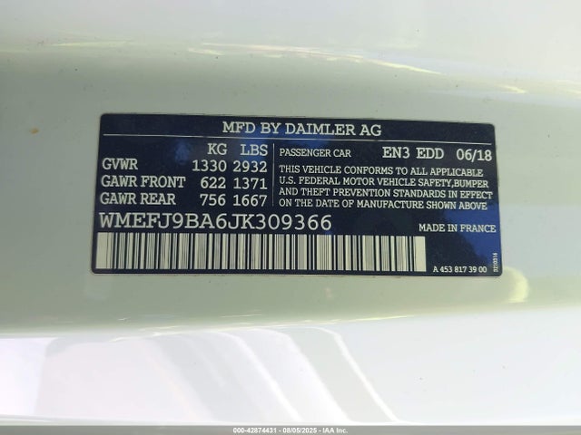 Smart M780 2018 WMEFJ9BA6JK309366 Image 9