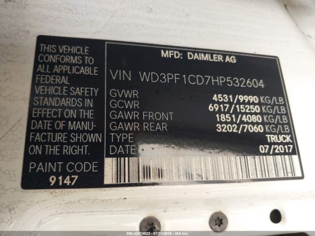 2017 MERCEDES-BENZ SPRINTER 3500 WD3PF1CD7HP532604 Photo 8