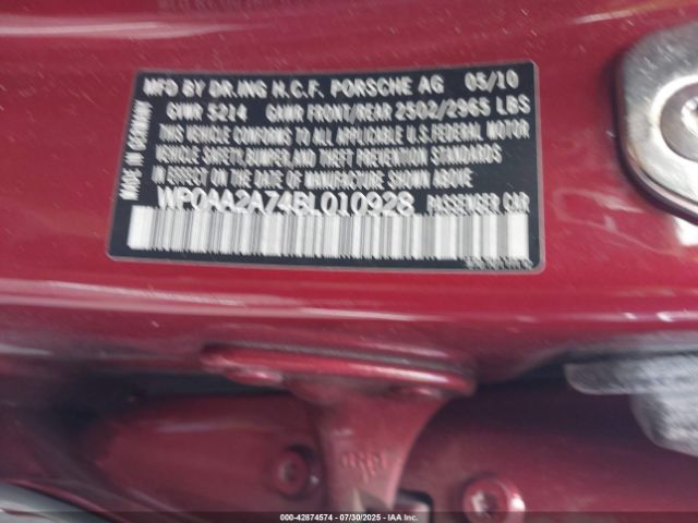 2011 PORSCHE PANAMERA WP0AA2A74BL010928 Photo 8