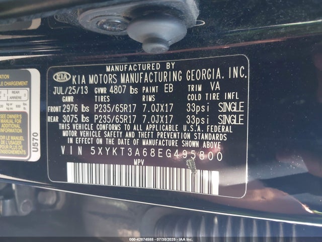 5XYKT3A68EG495800 KIA dohc t-gdi theta-ii
