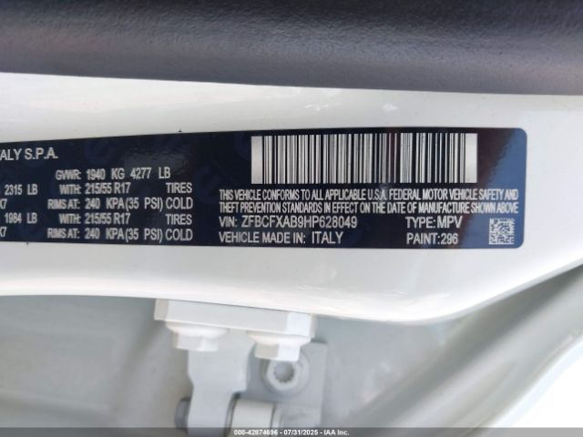 2017 FIAT 500X ZFBCFXAB9HP628049 Photo 8