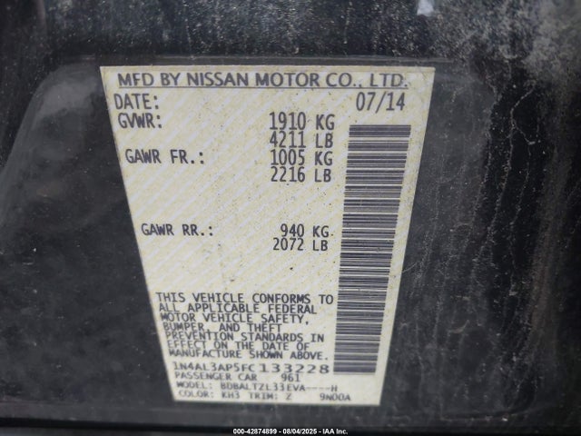 1N4AL3AP5FC133228 Nissan 2015