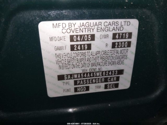 2005 JAGUAR X-TYPE SAJWA54A45WE62433 Photo 8