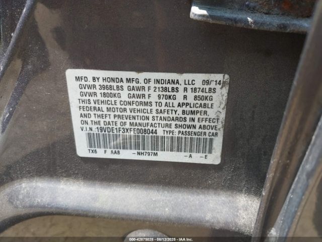 2015 ACURA ILX 19VDE1F3XFE008044 Photo 8