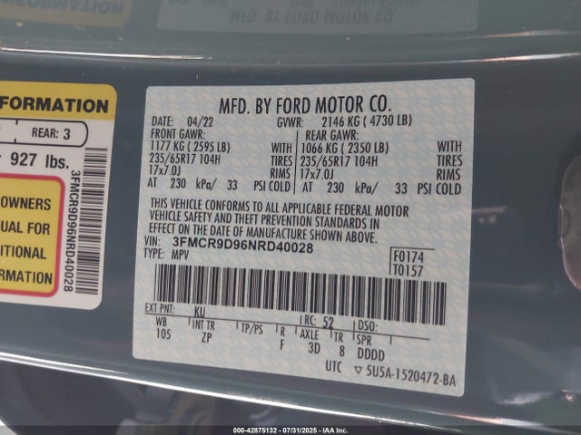 Ford gtdi 2022 3FMCR9D96NRD40028 Image 9