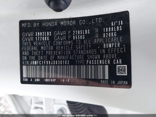 Honda l15b7 2018 JHMFC1F99JX030103 Image 9