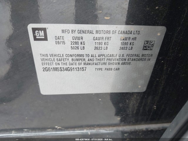 2016 CADILLAC XTS 2G61M5S34G9113157 Photo 8