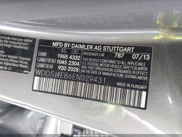 WDDSJ4EB6EN029431 Mercedes-Benz CLA-Class