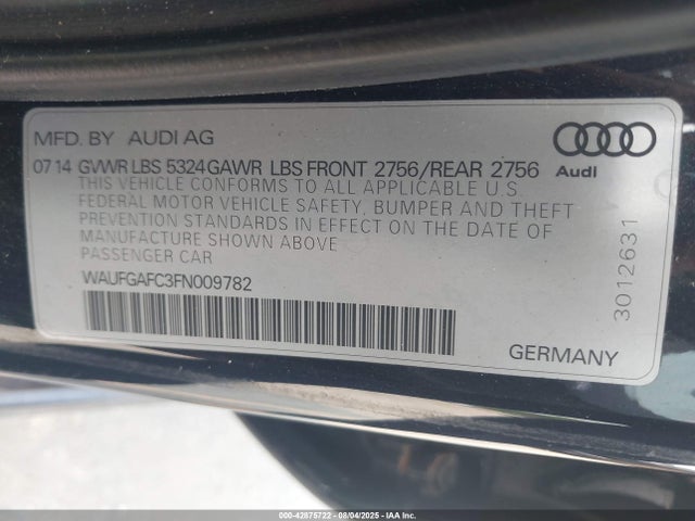 2015 AUDI A6 WAUFGAFC3FN009782 Photo 8