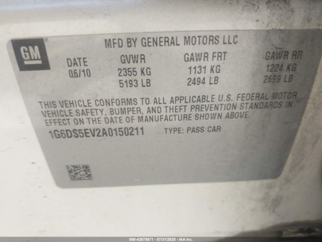 2010 CADILLAC CTS 1G6DS5EV2A0150211 Photo 8