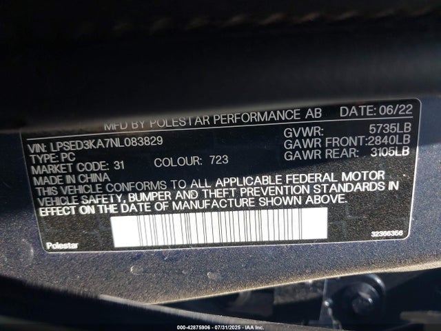 Polestar e400v6 2022 LPSED3KA7NL083829 Image 9