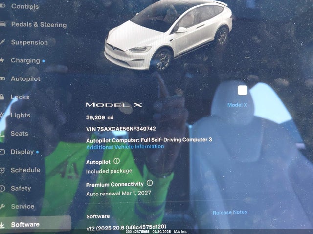 2022 TESLA MODEL X 7SAXCAE56NF349742 Photo 6