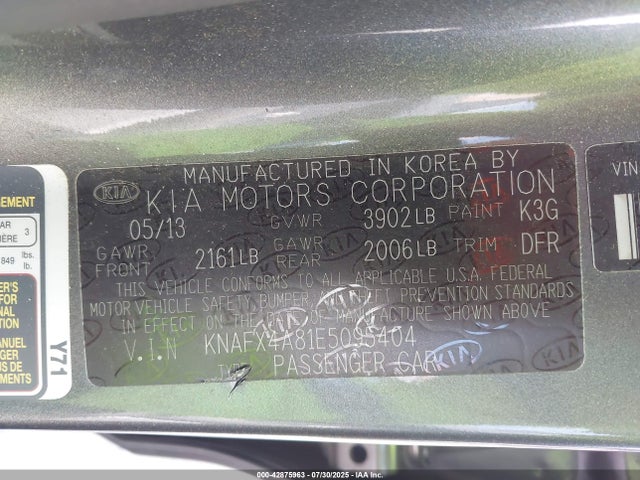 KIA Forte 2014 KNAFX4A81E5095404 Image 9