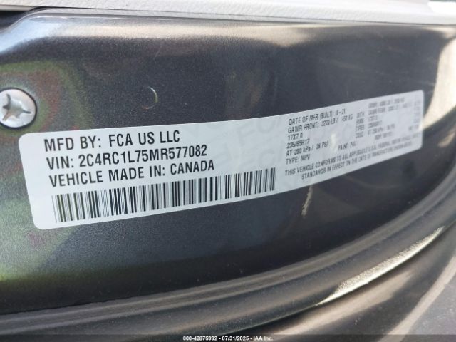 2021 CHRYSLER PACIFICA HYBRID 2C4RC1L75MR577082 Photo 8
