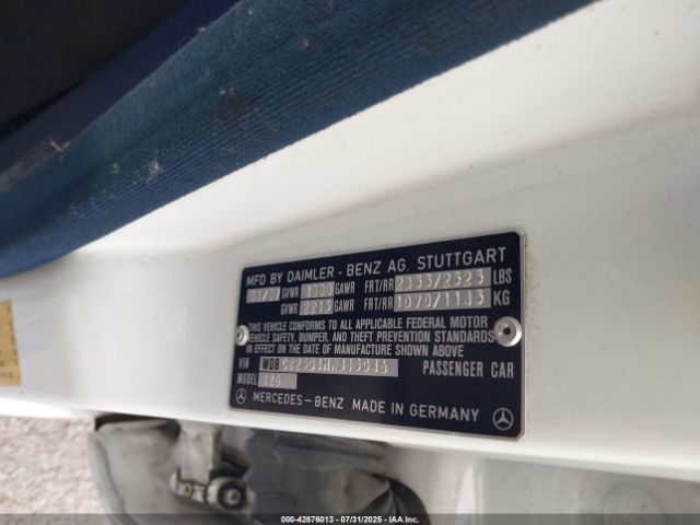 1987 MERCEDES-BENZ 300 WDBCB25D4HA315046 Photo 8
