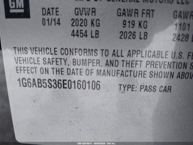 2014 CADILLAC ATS 1G6AB5S36E0160106 Photo 8