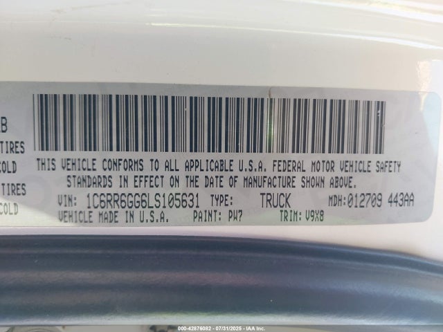1C6RR6GG6LS105631 RAM 2020