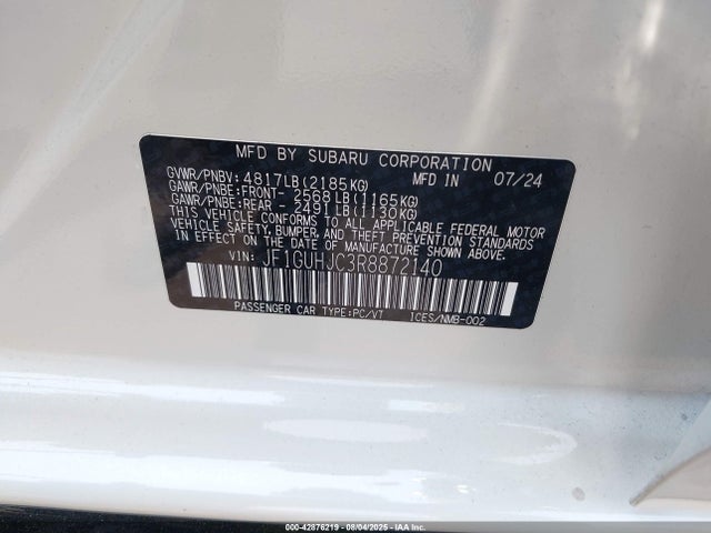 JF1GUHJC3R8872140 Subaru na