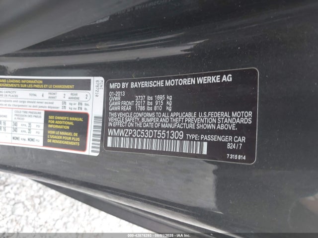 2013 MINI CONVERTIBLE WMWZP3C53DT551309 Photo 8