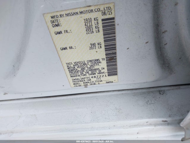 Nissan 2015 2015 1N4AL3AP7FC487221 Image 9