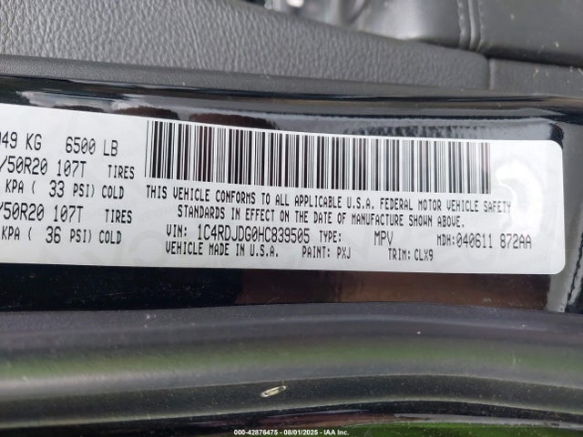 Dodge Durango 2017 1C4RDJDG0HC839505 Image 9