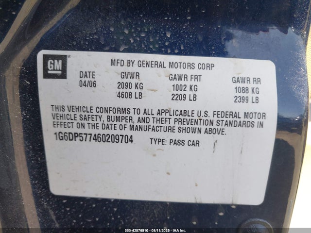 2006 CADILLAC CTS 1G6DP577460209704 Photo 8