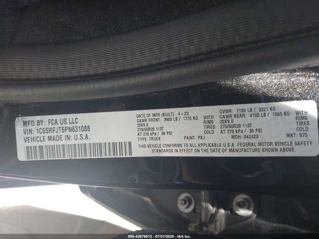 RAM 1500 2023 1C6SRFJT6PN631088 Image 9