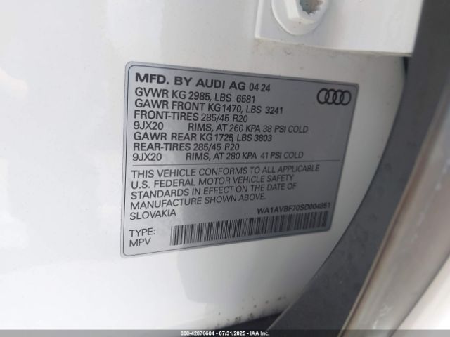 2025 AUDI Q7 WA1AVBF70SD004951 Photo 8