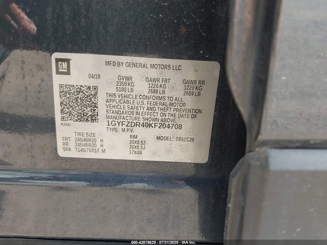2019 CADILLAC XT4 1GYFZDR40KF204708 Photo 8