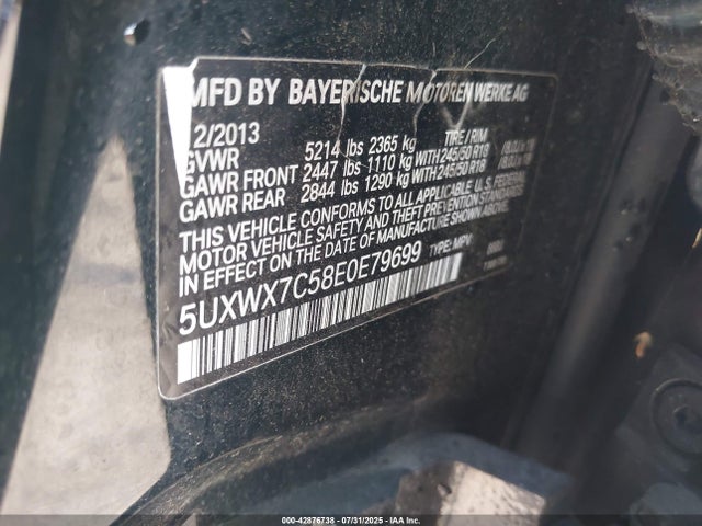 BMW 2014 2014 5UXWX7C58E0E79699 Image 9