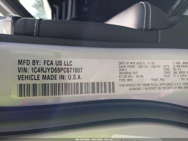 Jeep 2023 2023 1C4RJYD69PC671807 Image 9