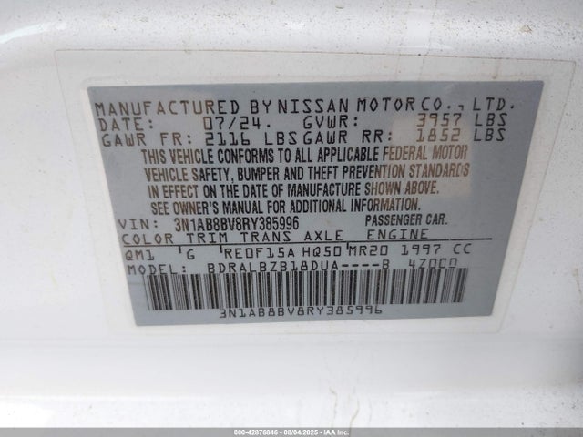 Nissan Sentra 2024 3N1AB8BV8RY385996 Image 9