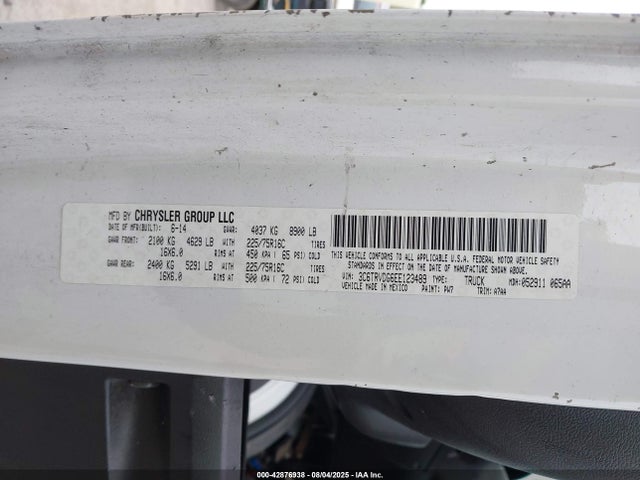 RAM 2014 2014 3C6TRVDG6EE123489 Image 9