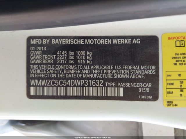 2013 MINI COUNTRYMAN WMWZC5C54DWP31632 Photo 8
