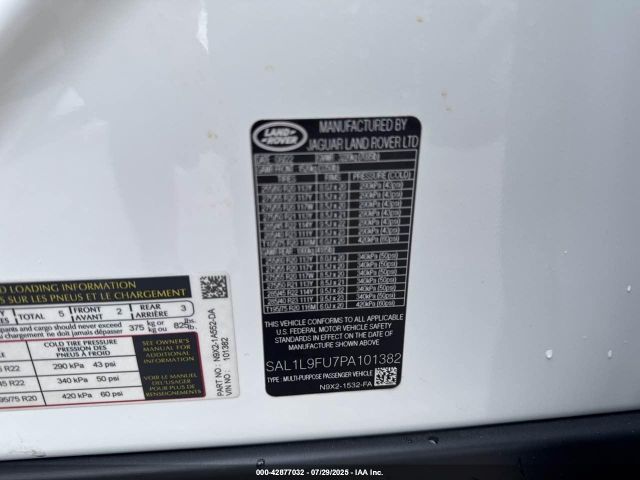 2023 LAND ROVER RANGE ROVER SPORT SAL1L9FU7PA101382 Photo 8