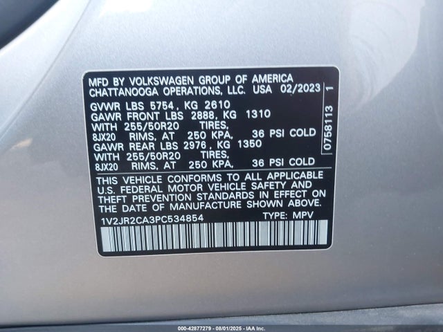Volkswagen 3.6 fsi 2023 1V2JR2CA3PC534854 Image 9