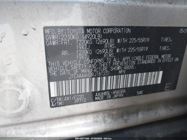 Toyota a25a-fxs 2024 JTEAAAAH2RJ181231 Image 9