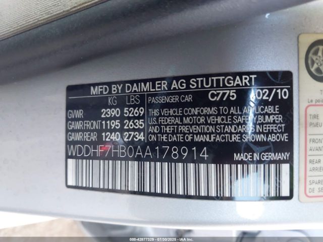 2010 MERCEDES-BENZ E 63 AMG WDDHF7HB0AA178914 Photo 8