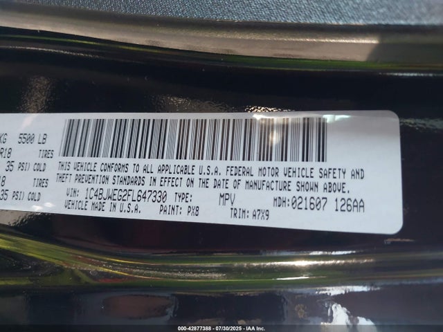 Jeep WRANGLER UNLIMITED 2015 1C4BJWEG2FL647330 Image 22