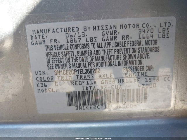 Nissan VERSA NOTE 2014 3N1CE2CP1EL360202 Image 9