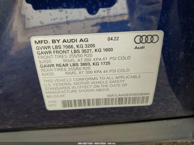 2022 AUDI E-TRON WA1LAAGE0NB038464 Photo 8