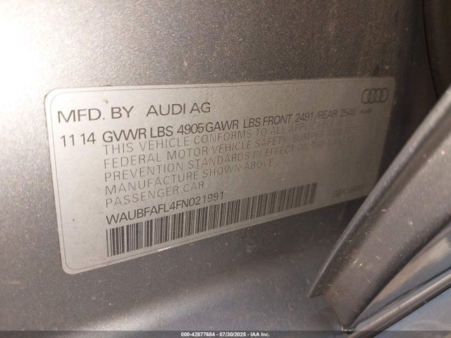 2015 AUDI A4 WAUBFAFL4FN021991 Photo 8
